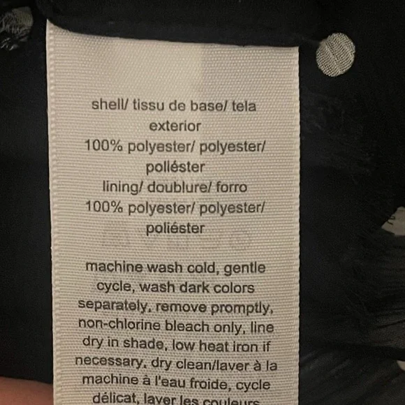 ❤️2/$15 or 3/$21❤️Tommy Hilfiger Sheer Black Blouse w/White Polka Dots, Size XS - Picture 7 of 9